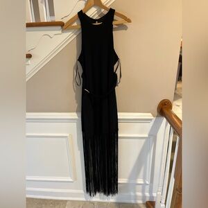 NWT Black Fringe Dress